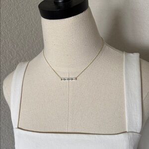 Kendra Scott Gold Bar Diamond Necklace